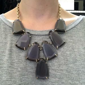 Harlow Statement Necklace in Slate